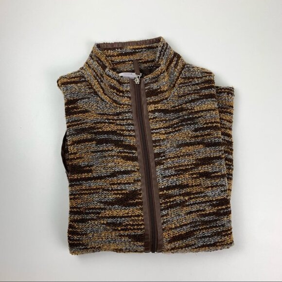 Alia Brown Slub  Knit Zip Up Sweater size 3x - Picture 5 of 5